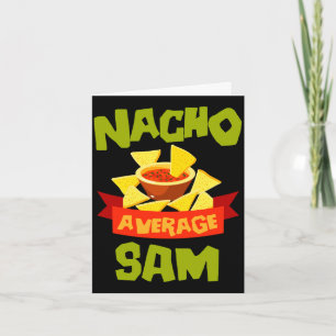 Nacho average sam funny birthday name gift card