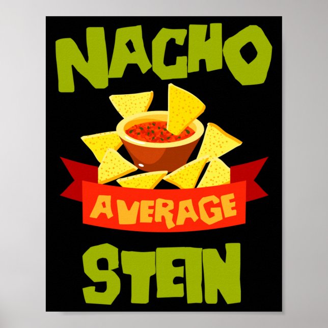 Nacho average stein funny birthday surname poster (Front)