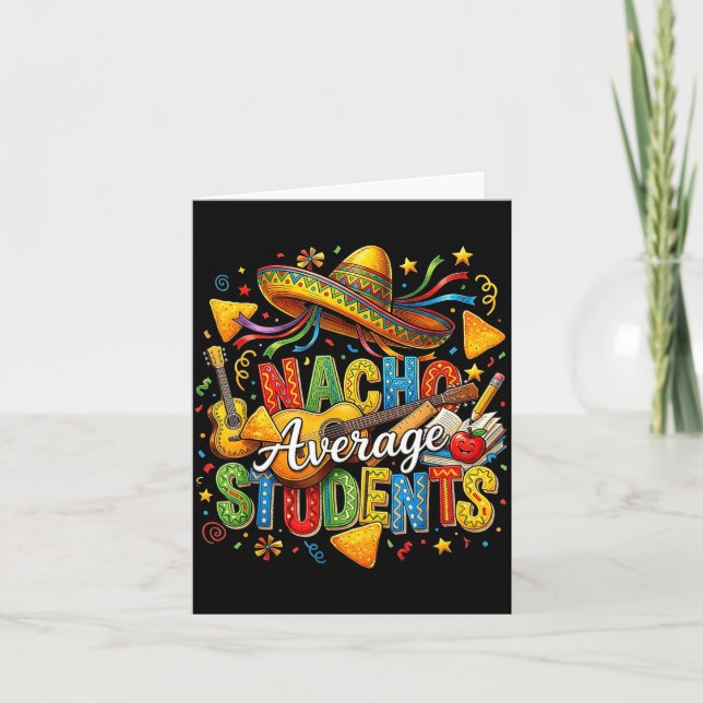 Nacho average students cute taco back to school card (Front)