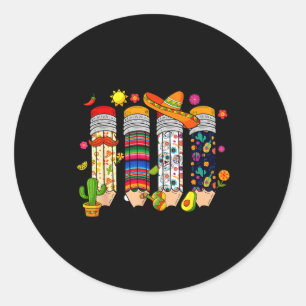 Nacho Average Teacher Cinco De Mayo Fiesta Mexican Classic Round Sticker