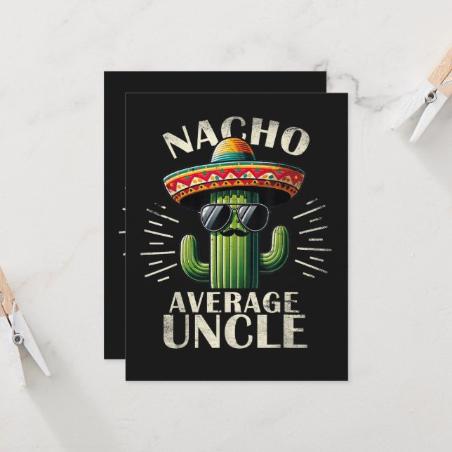 Nacho Average Uncle Father Day  Invitation (Front/Back In Situ)
