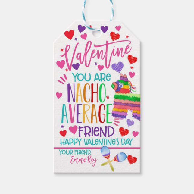 Nacho Average Valentine Favour Tag (Front)