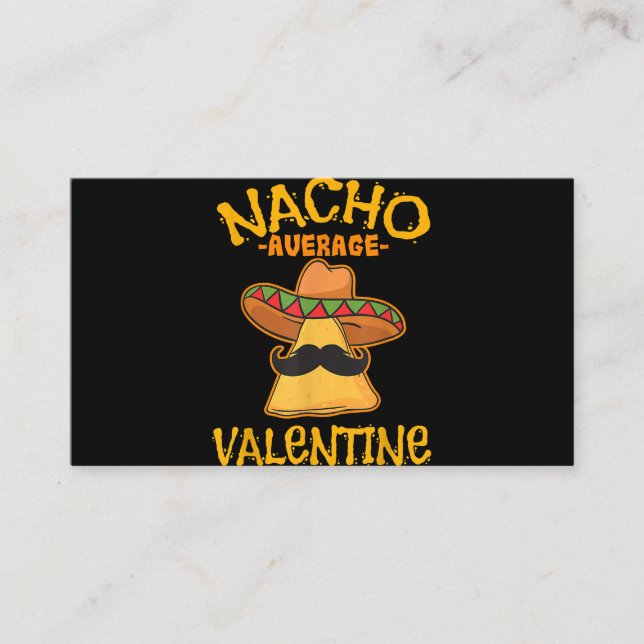 Nacho Average Valentine Mexican Couple Valentine's Enclosure Card (Front)