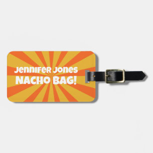 Nacho Bag Funny Retro Attention Luggage Tag