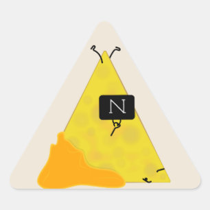 NACHO BAG Tortilla Chip with Cheese Toting a Bag Triangle Sticker