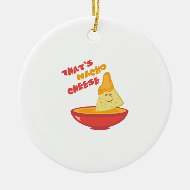 Nacho Cheese Ceramic Tree Decoration (Front)