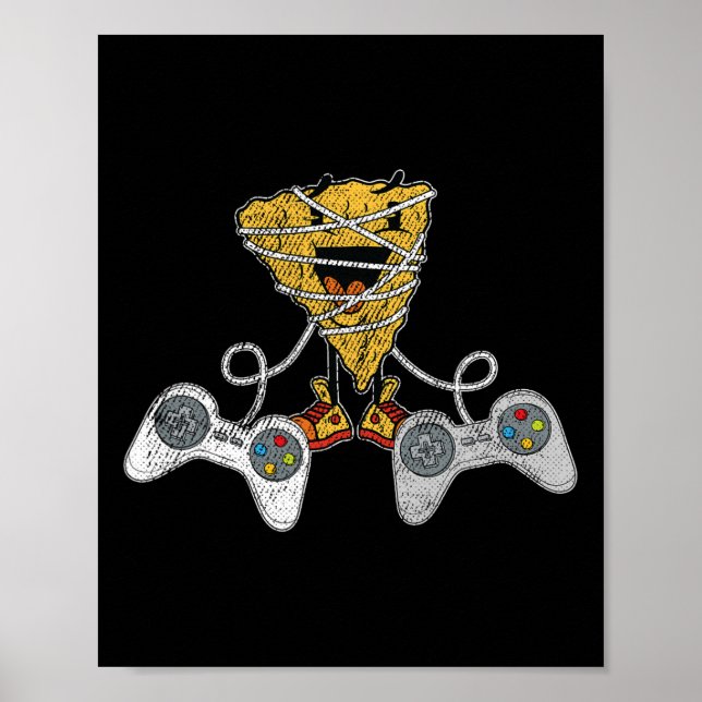 Nacho Gaming Cinco De Mayo Funny Video-game Contro Poster (Front)