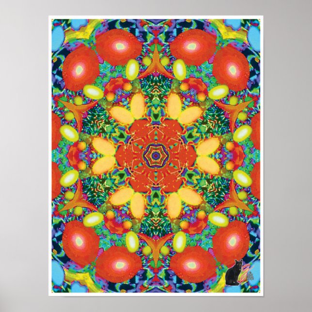 Nacho Kinetic Collage Kaleidoscope Poster (Front)