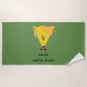 Nacho Santa Claus Beach Towel
