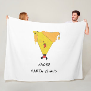 Nacho Santa Claus Fleece Blanket