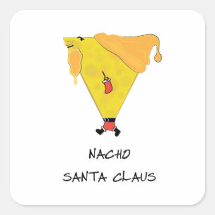 Nacho Santa Claus Square Sticker