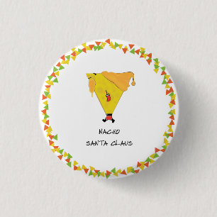 Nacho Santa with Chips 3 Cm Round Badge