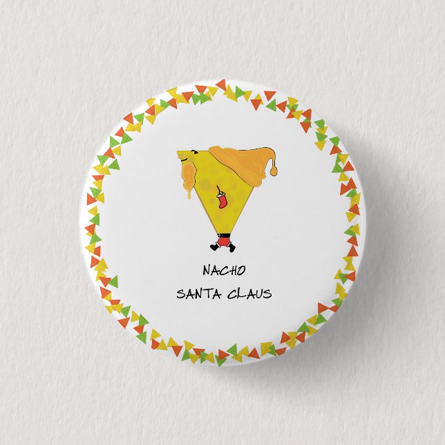 Nacho Santa with Chips 3 Cm Round Badge (Front)
