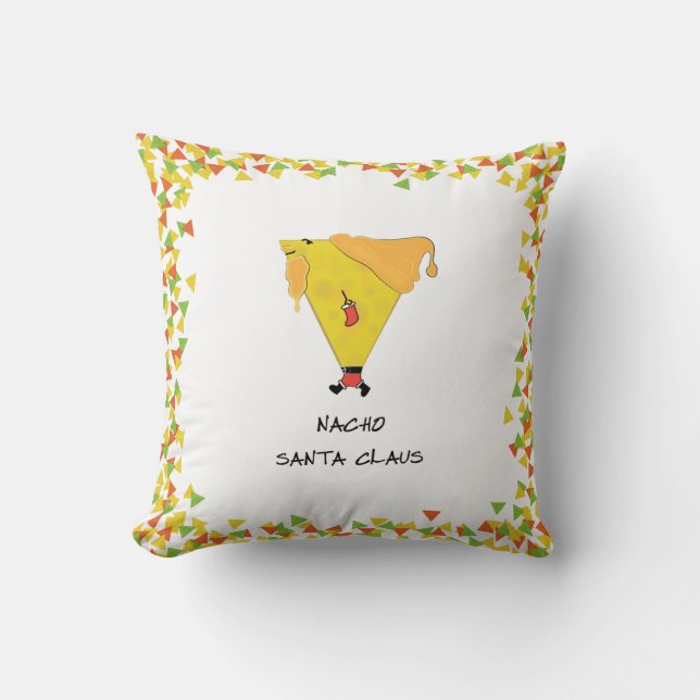 Nacho Santa with Chips Cushion (Front)