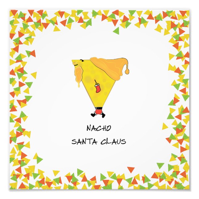 Nacho Santa with Chips Photo Print (Front)