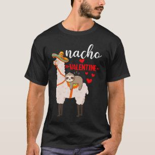 Nacho Valentine Cute Sloth Riding Llama Valentine' T-Shirt