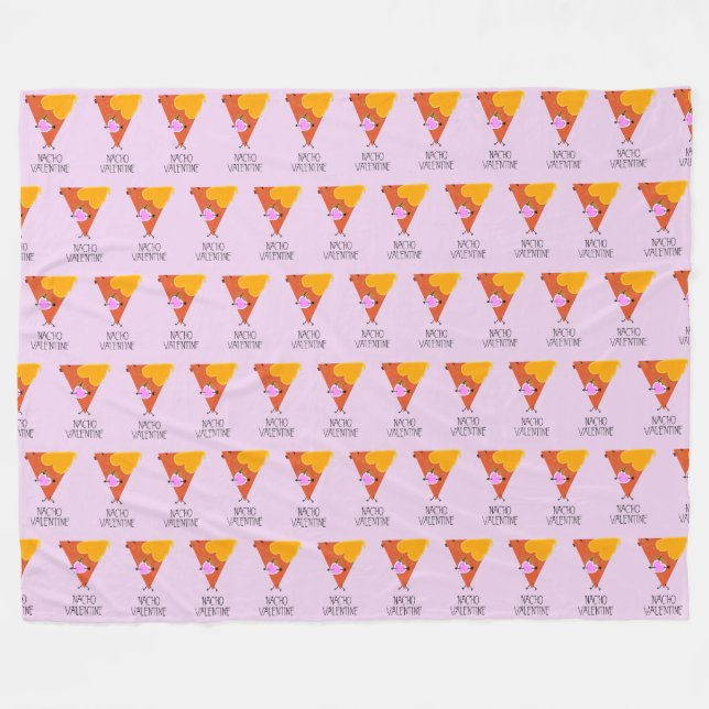 Nacho Valentine Fleece Blanket (Front (Horizontal))
