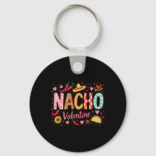 Nacho Valentine Funny Sombrero And Taco Design Key Ring