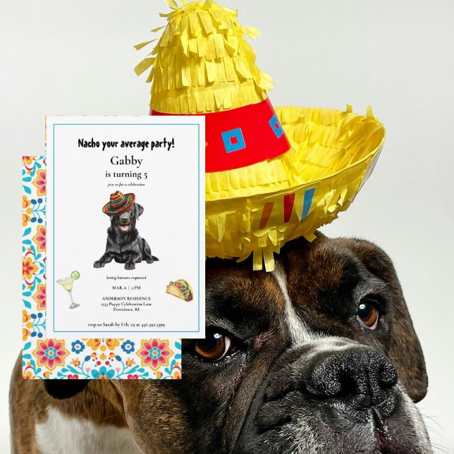 Nacho Your Average Dog Sombrero Invitation (Creator Uploaded)