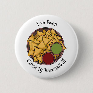 Nachos cartoon illustration 6 cm round badge