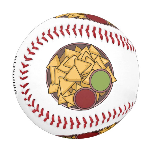 Nachos cartoon illustration  baseball (Front Left)