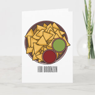 Nachos cartoon illustration  card