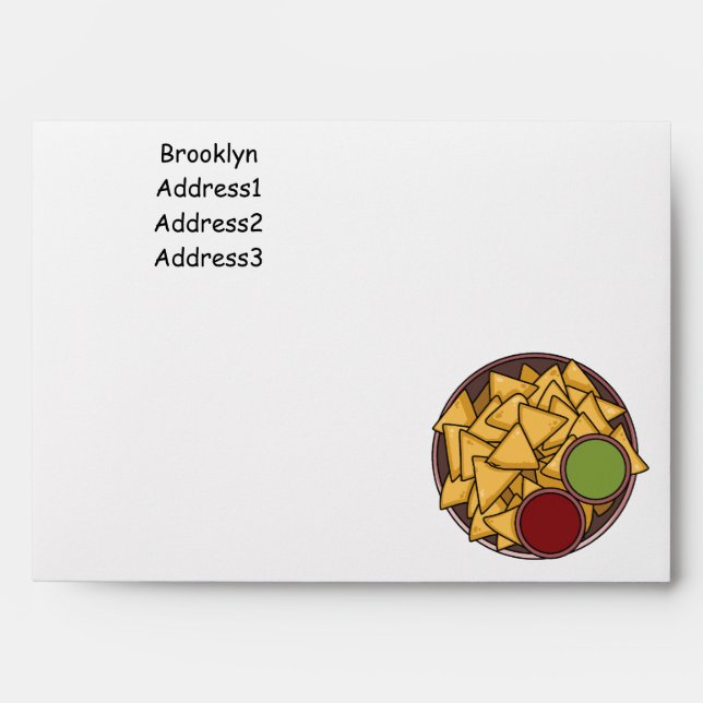 Nachos cartoon illustration envelope (Front)