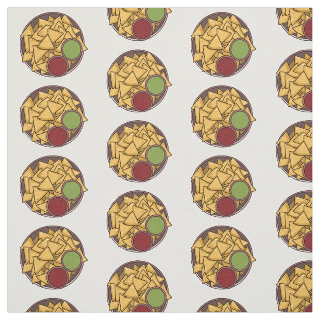 Nachos cartoon illustration fabric (Swatch)