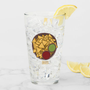 Nachos cartoon illustration glass
