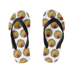 Nachos cartoon illustration kid's thongs