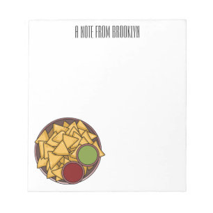 Nachos cartoon illustration notepad