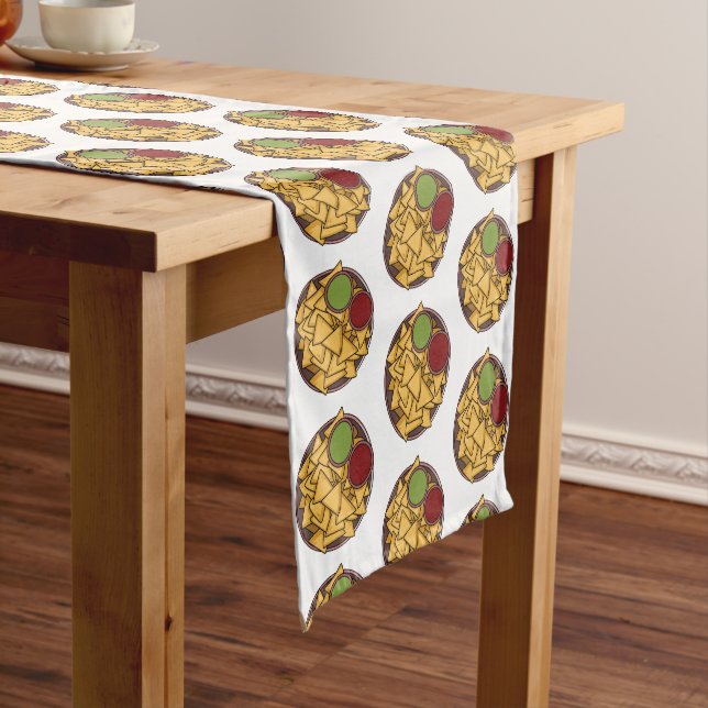 Nachos cartoon illustration  short table runner (In Situ)