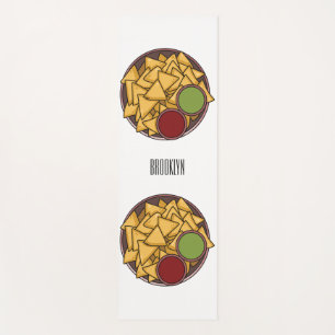 Nachos cartoon illustration  yoga mat