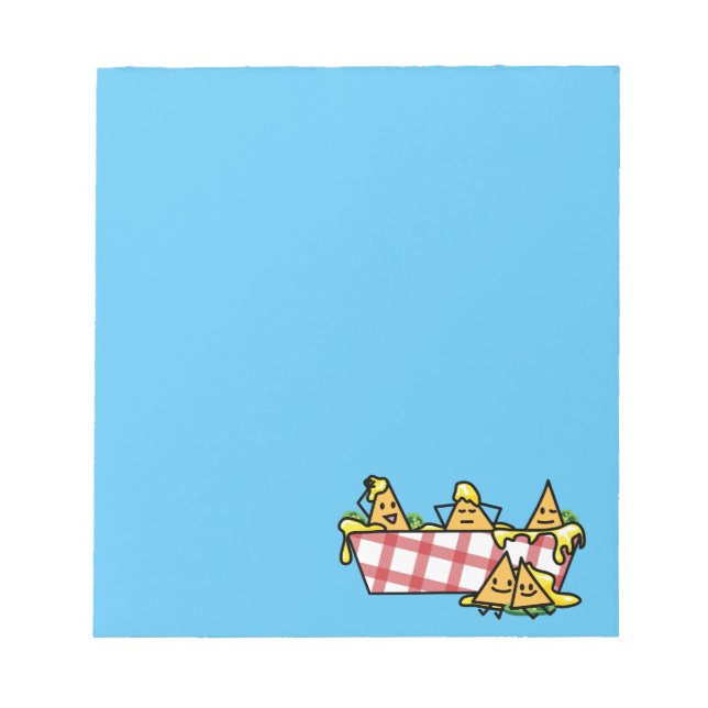 Nachos Melted Cheese Jalapeno Nacho tortilla chips Notepad (Front)