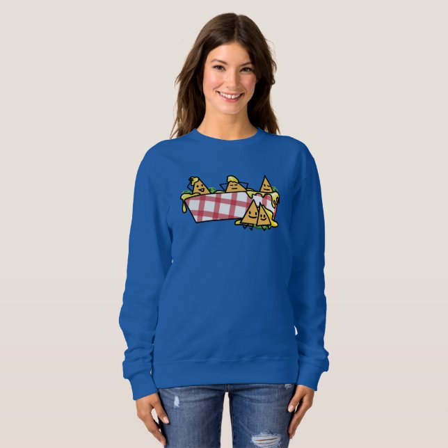 Nachos Melted Cheese Jalapeno Nacho tortilla chips Sweatshirt (Front Full)