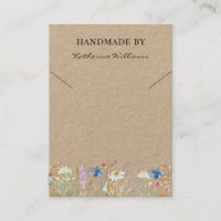 Nacklace Display Card | Wildflower Floral