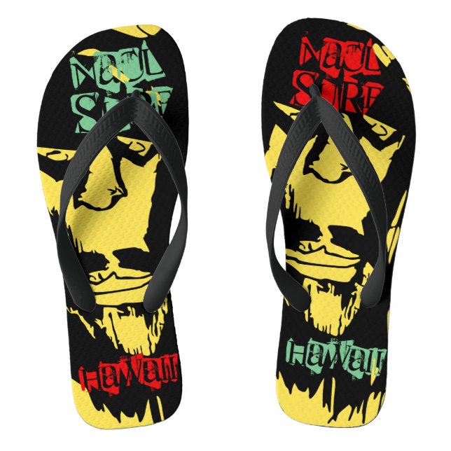 NaCL SURF HAWAII RASTA Thongs (Footbed)