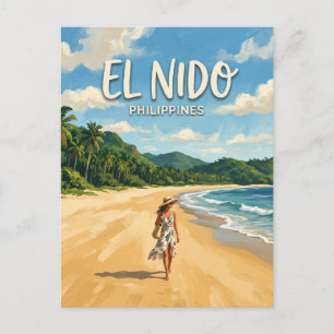 Nacpan Beach, El Nido Philippines Postcard