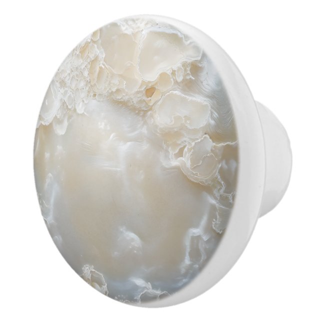 Nacre Pearl Nature Pattern Ceramic Knob (Right)