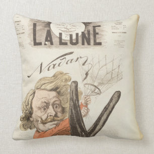 Nadar (1820-1910) title page of 'La Lune', publish Cushion