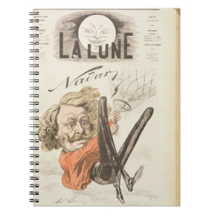Nadar (1820-1910) title page of 'La Lune', publish Notebook