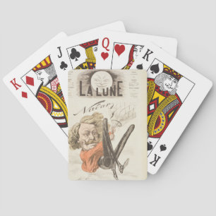 Nadar (1820-1910) title page of 'La Lune', publish Playing Cards