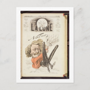 Nadar (1820-1910) title page of 'La Lune', publish Postcard