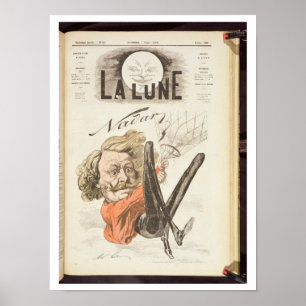 Nadar (1820-1910) title page of 'La Lune', publish Poster
