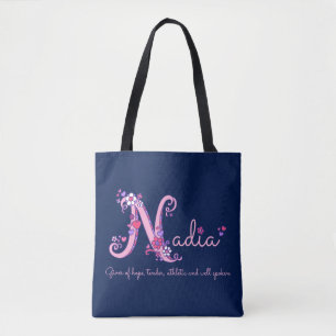 Nadia name and meaning monogram bag