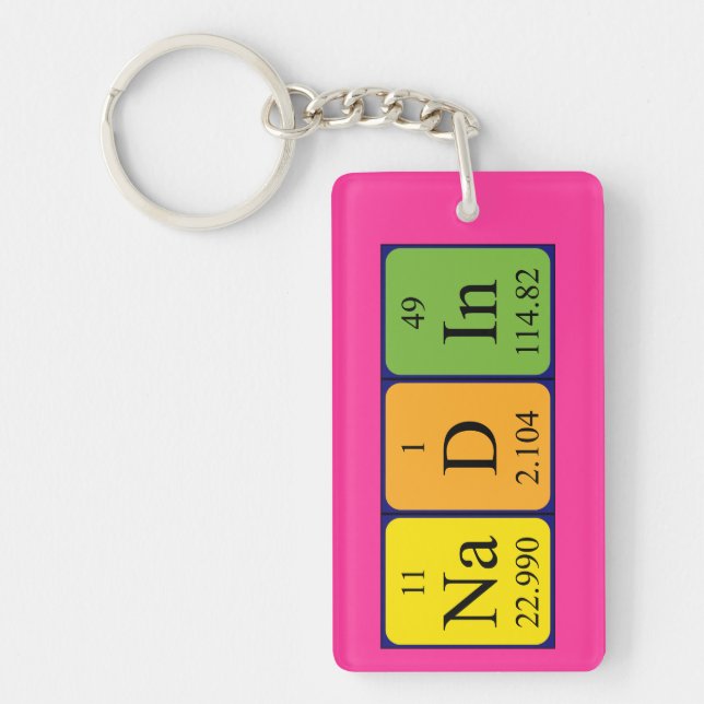 Nadin periodic table name keyring (Front)