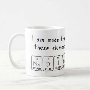Nadine periodic table name mug