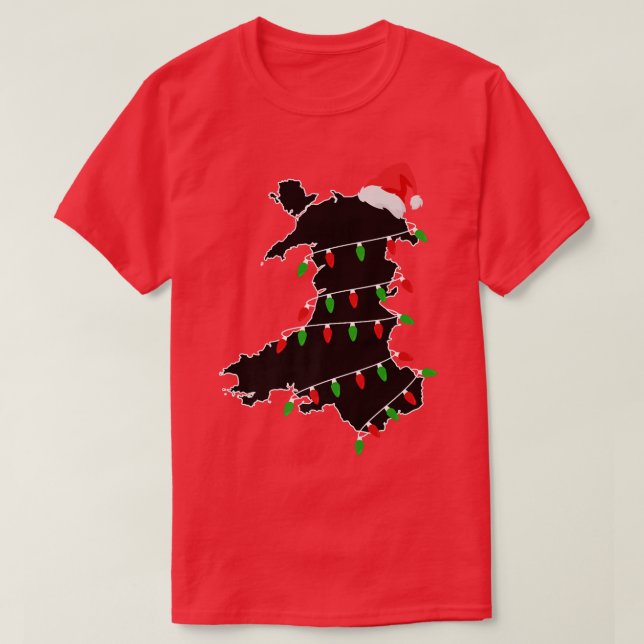 Nadolig Llawen Wales Christmas Lights Welsh Xmas D T-Shirt (Design Front)