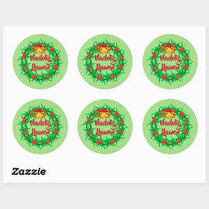 Nadolig Llawen Welsh Merry Christmas Classic Round Sticker
