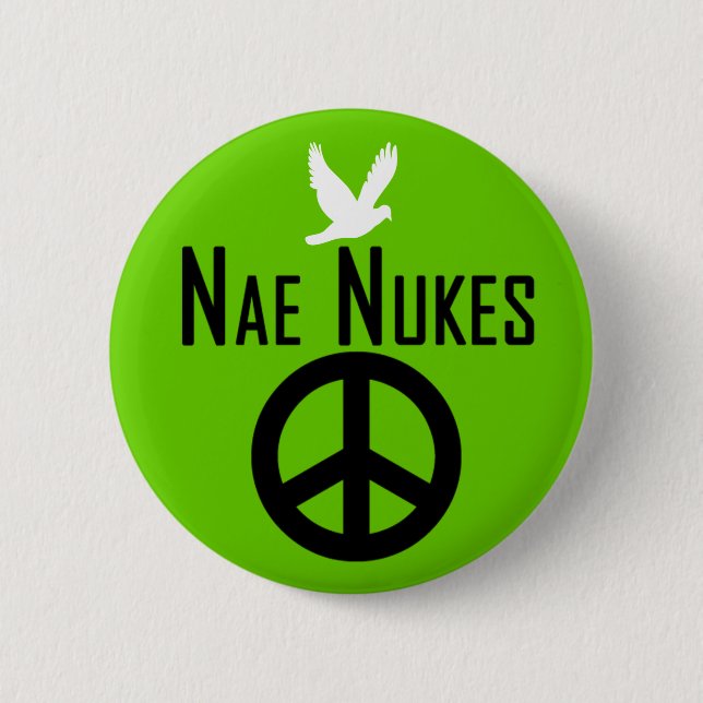 Nae Nukes Scottish Independence Indy Dove Badge (Front)